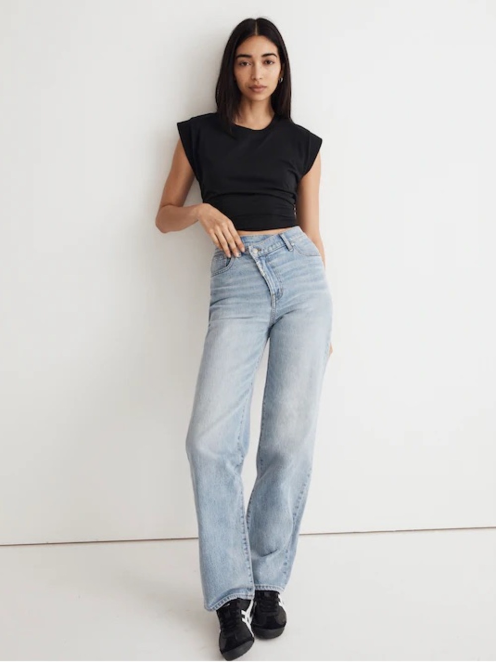 Madewell x Molly Dickson Crossover Baggu Straight Jeans